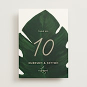 "Palm" - Table Numbers in Classic Palm by Kaydi Bishop - Front