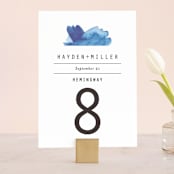 "Modern Water" - Table Numbers in Celestial by Olivia Raufman - Front