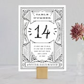 "Ink Detailing Frame" - Table Numbers in Ink by Shiny Penny Studio - Front
