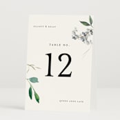 "Spring Wildflowers" - Table Numbers in Pink Floral by Mere Paper - Folded