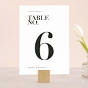 "The Minimalist" - Table Numbers in Pearl by Kelly Schmidt - Front