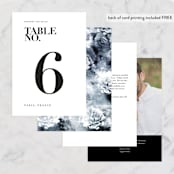 "The Minimalist" - Table Numbers in Pearl by Kelly Schmidt - Back of Card Options