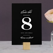 "Downtown" - Table Numbers in Onyx by Lauren Chism - Front