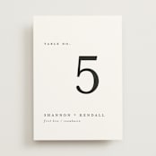 "Sketched Mountains" - Table Numbers in Snow by Mere Paper - Front
