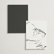 "Sketched Mountains" - Table Numbers in Snow by Mere Paper - Back of Card Options