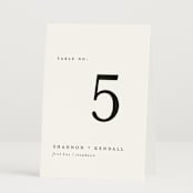 "Sketched Mountains" - Table Numbers in Snow by Mere Paper - Folded