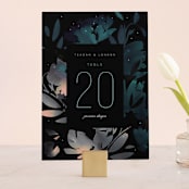 "Midnight Garden" - Table Numbers in Midnight by Lori Wemple - Front