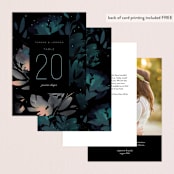 "Midnight Garden" - Table Numbers in Midnight by Lori Wemple - Back of Card Options