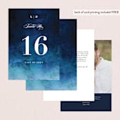 "Indigo Sea" - Table Numbers in Ocean by Kelly Schmidt - Back of Card Options