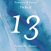 "Tide Pools" - Table Numbers in Sea by Krissy Bengtson - Detail
