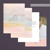 "Off Shore" - Table Numbers in Dawn by Grace Kreinbrink - Back of Card Options