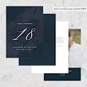 "Dash" - Table Numbers in Midnight by Grace Kreinbrink - Back of Card Options