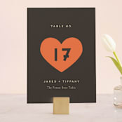 "Until Death" - Table Numbers in Golden by Katie Zimpel - Front