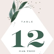 "Eternity" - Table Numbers in Sage by Leah Bisch - Detail