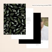 "Natures Greens" - Table Numbers in Ivory by Susan Moyal - Back of Card Options