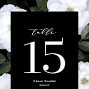 "Heirloom Roses" - Table Numbers in Ebony by Jill Means - Detail