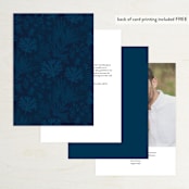 "Deep Blue" - Table Numbers in Deep Blue by Paper Sun Studio - Back of Card Options