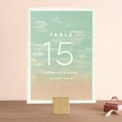 "Postcard from the Desert" - Table Numbers in Sunset by Pink House Press - Front