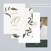 "Love Grows" - Table Numbers in Leaf by Leah Bisch - Back of Card Options