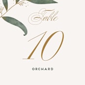 "Love Grows" - Table Numbers in Leaf by Leah Bisch - Detail