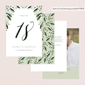 "Paradise" - Table Numbers in Forest by Oma N. Ramkhelawan - Back of Card Options
