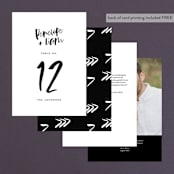"Love Actually" - Table Numbers in Onyx by Design Lotus - Back of Card Options