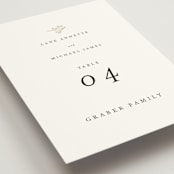 "Sense and Sensibility" - Table Numbers in Cloud by Design Lotus - Detail