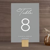 "Brooklyn" - Table Numbers in Cement by Lauren Chism - Front