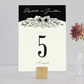 "Apeiron" - Table Numbers in Ebony by GeekInk Design - Front