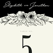 "Apeiron" - Table Numbers in Ebony by GeekInk Design - Detail