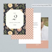 "botanica" - Table Numbers in Midnight by Griffinbell Paper Co. - Back of Card Options