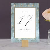 "Something Blue" - Table Numbers in Aqua by Benita Crandall - Front