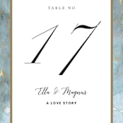 "Something Blue" - Table Numbers in Aqua by Benita Crandall - Detail