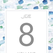"Sea Glass" - Table Numbers in Ocean by Hudson meet Rose - Detail