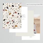 "Terrazzo Frame" - Table Numbers in Mustard by Amy Payne - Back of Card Options