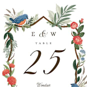 "Nature's Crest" - Table Numbers in Forest by Paper Sun Studio - Detail