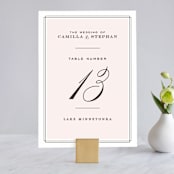 "Simply Framed" - Table Numbers in Blush by Maddy Hague - Front