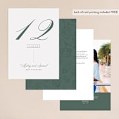 "Roman Shade" - Table Numbers in Evergreen by Carrie ONeal - Back of Card Options