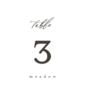 "Meadow" - Table Numbers in Meadow by Eric Clegg - Detail