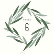 "Oliviers" - Table Numbers in Spring by Gwen Bedat - Detail