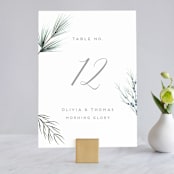 "Winterelle" - Table Numbers in Cornflower by Petra Kern - Front