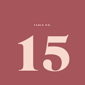 "headline" - Table Numbers in Rust by Melissa Egan of Pistols - Detail