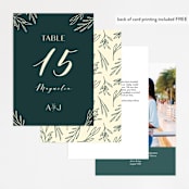 "Snippet" - Table Numbers in Pine by Sarah Brown - Back of Card Options