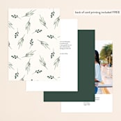 "Gentle Greens" - Table Numbers in Fern by Petra Kern - Back of Card Options