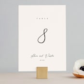 "Timeless" - Table Numbers in Taupe by Leah Bisch - Front