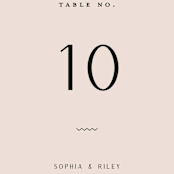 "Adora" - Table Numbers in Dawn by Leah Bisch - Detail
