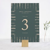 "Simply Modern" - Table Numbers in Jade by Something Noir - Front