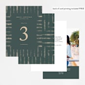 "Simply Modern" - Table Numbers in Jade by Something Noir - Back of Card Options