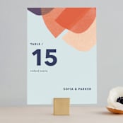 "tissue texture" - Table Numbers in Papaya by Carrie Moradi - Front