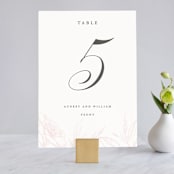 "Flora" - Table Numbers in Blush by Nicoletta Savod - Front